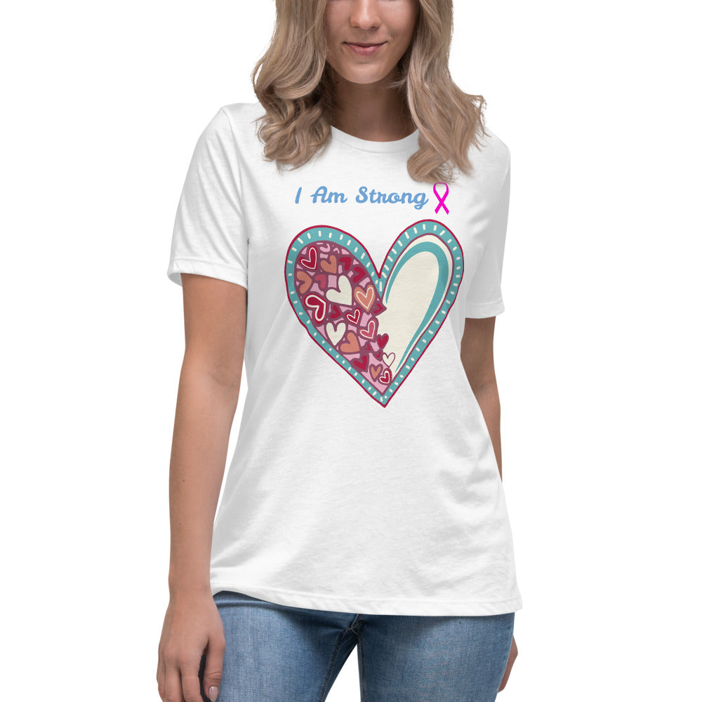 I am strong Blue Heart - Women's Relaxed T-Shirt