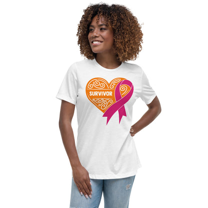 Survivor Orange Breast Cancer -- Womens Relaxed T Shirt