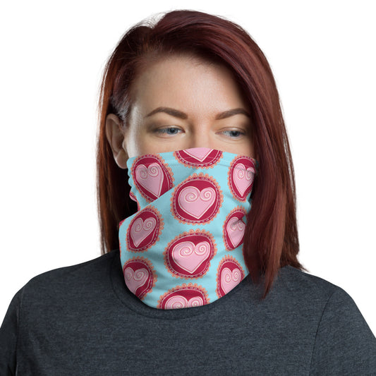 Round Pink Hearts - Neck Gaiter