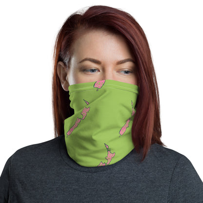 NZ Breast Cancer Light Green - Neck Gaiter