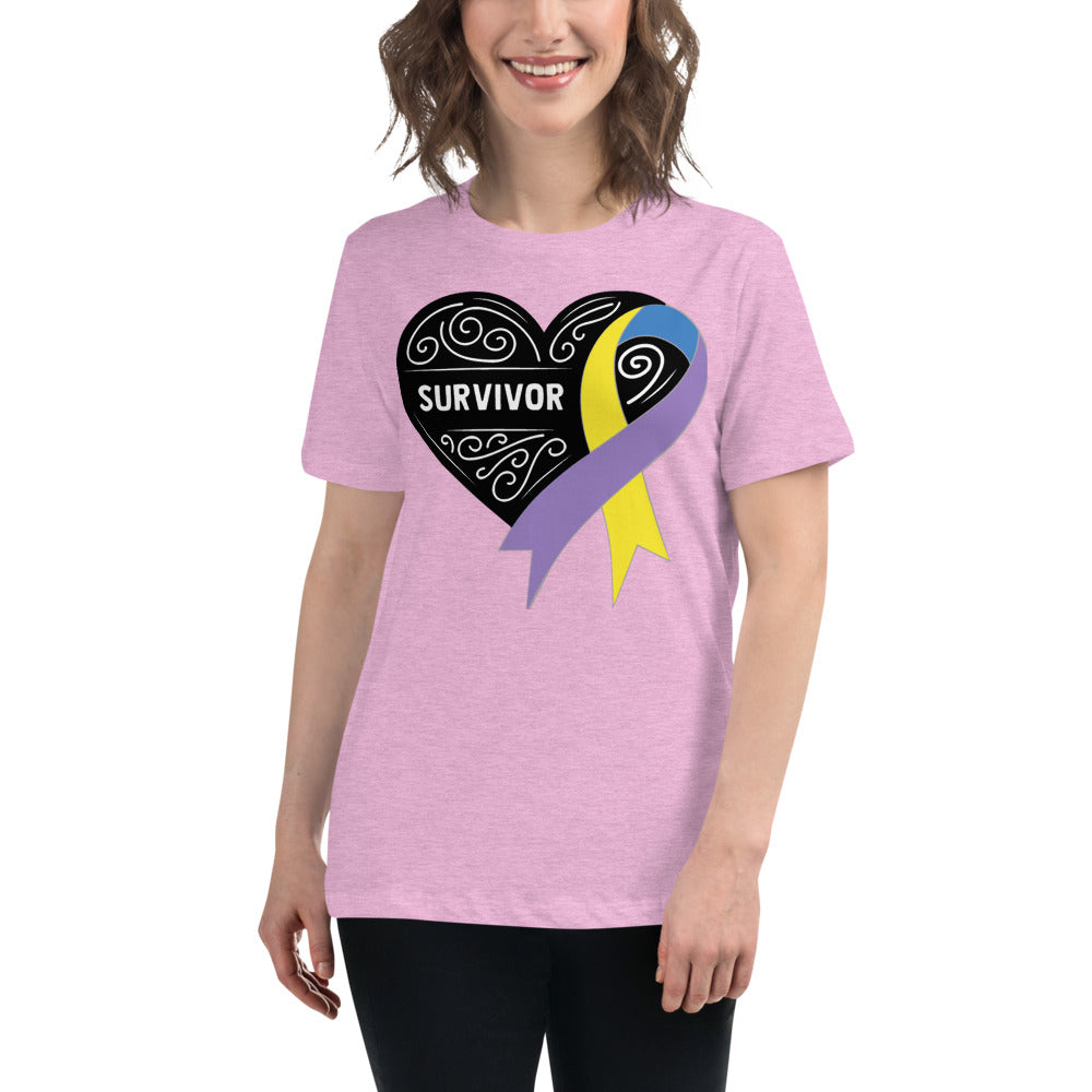 Survivor Black Bladder Cancer -- Womens Relaxed T Shirt