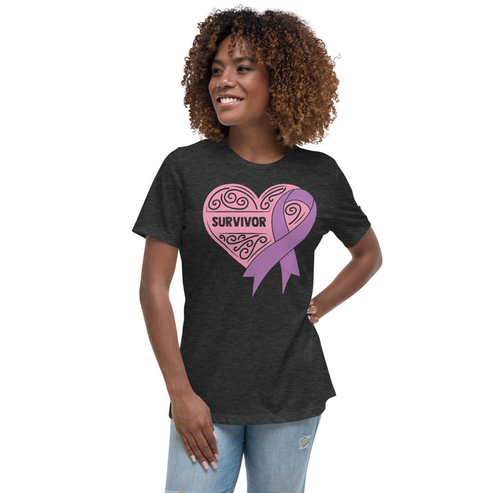 Survivor Soft Pink Pancreatic Cancer -- Womens Relaxed T Shirt