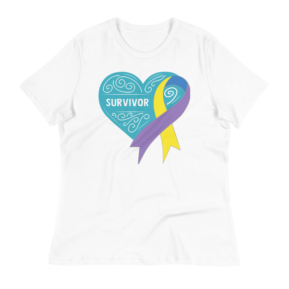 Survivor Teal Bladder Cancer -- Womens Relaxed T Shirt