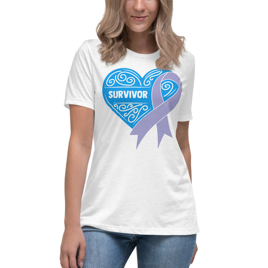 Survivor Blue Stomach Cancer -- Womens Relaxed T Shirt