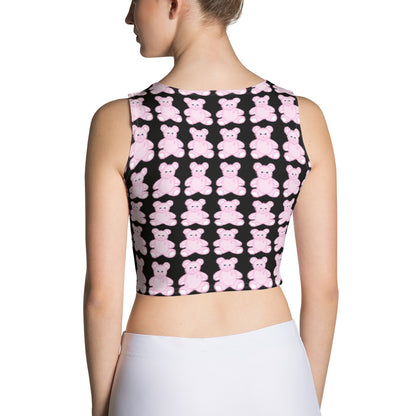 Pink Cancer Bear - Sublimation Cut & Sew Crop Top