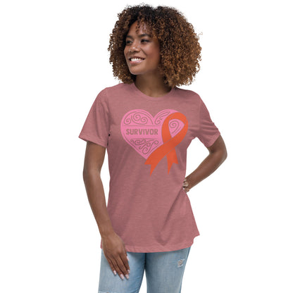 Survivor Pink Kidney Cancer -- Womens Relaxed T Shirt