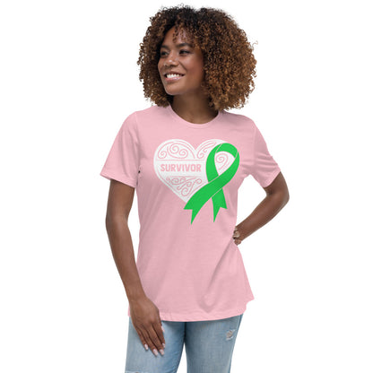 Survivor White Lymphoma Cancer -- Womens Relaxed T Shirt