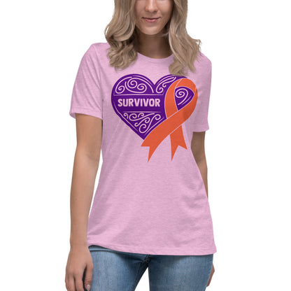 Survivor Purple Kidney Cancer -- Womens Relaxed T Shirt