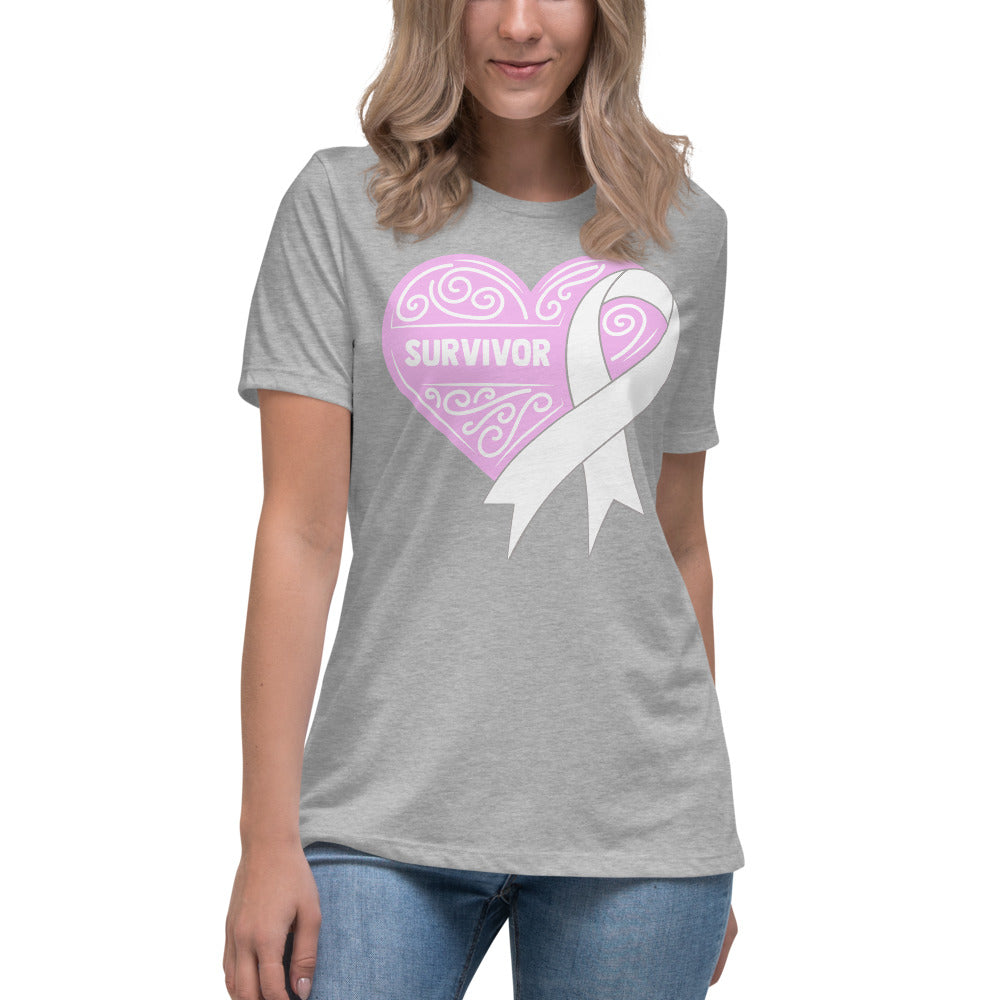 Survivor Pink Lung Cancer -- Womens Relaxed T Shirt