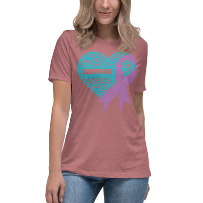 Survivor Teal Pancreatic Cancer -- Womens Relaxed T Shirt