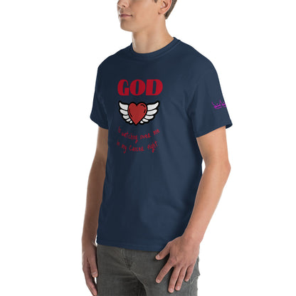 God is watching over my cancer fight - Short Sleeve T-Shirt
