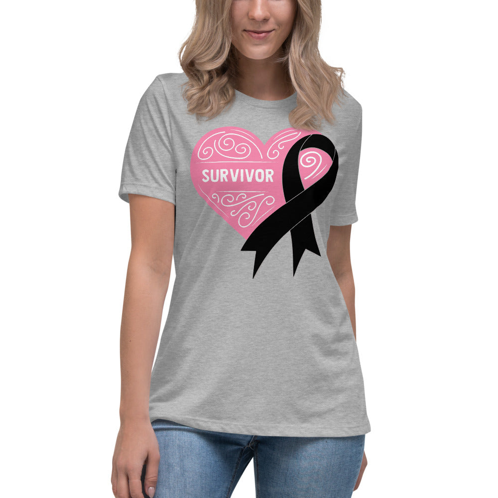 Survivor Pink Skin Cancer -- Womens Relaxed T Shirt