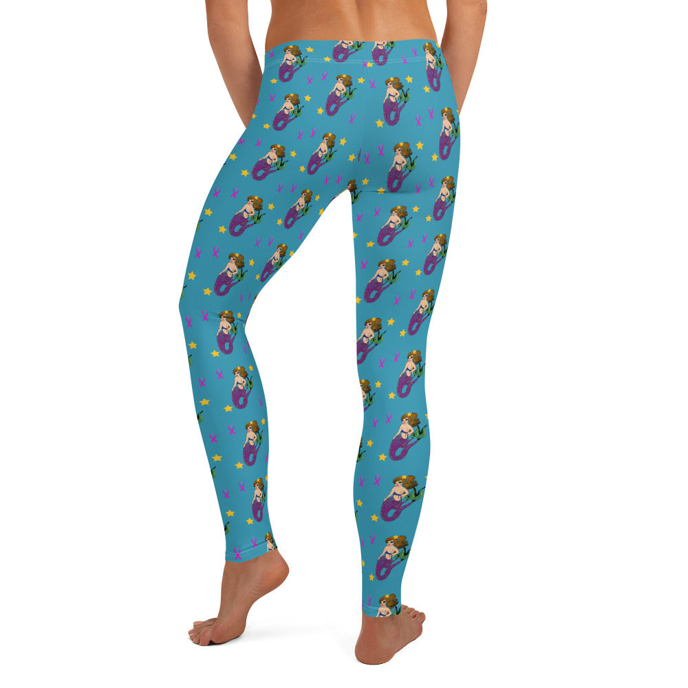 Breast Cancer Mermaid - Leggings