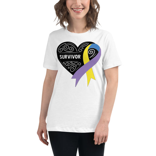 Survivor Black Bladder Cancer -- Womens Relaxed T Shirt