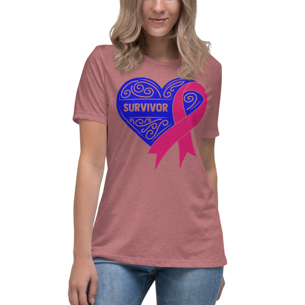 Survivor Royal Blue Breast Cancer -- Womens Relaxed T Shirt