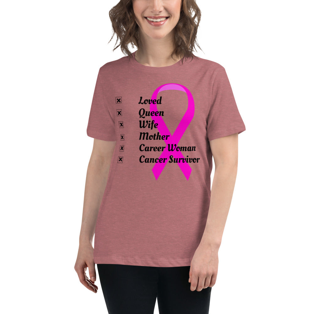 Who I am Cancer -  Womens Relaxed T Shirt