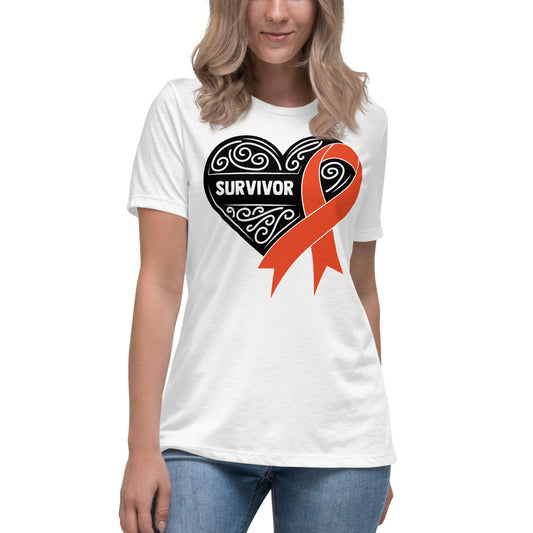 Survivor Black Leukemia Cancer -- Womens Relaxed T Shirt