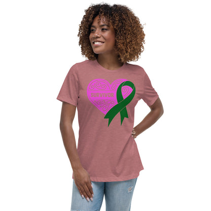 Survivor Pink Liver Cancer -- Womens Relaxed T Shirt