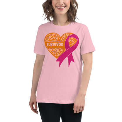 Survivor Orange Breast Cancer -- Womens Relaxed T Shirt