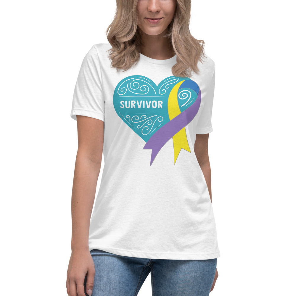 Survivor Teal Bladder Cancer -- Womens Relaxed T Shirt