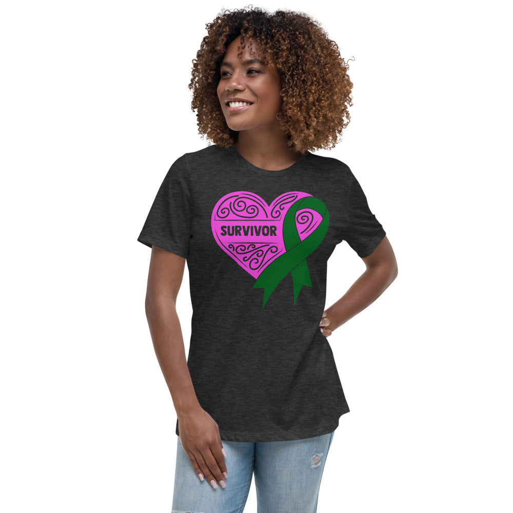 Survivor Pink Liver Cancer -- Womens Relaxed T Shirt