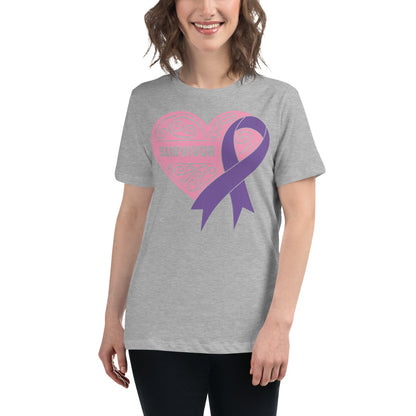 Survivor Pink All Cancers -- Womens Relaxed T Shirt