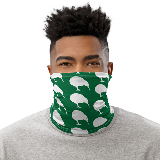 NZ Kiwi white Dark Green - Neck Gaiter