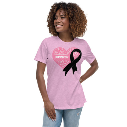 Survivor Pink Skin Cancer -- Womens Relaxed T Shirt