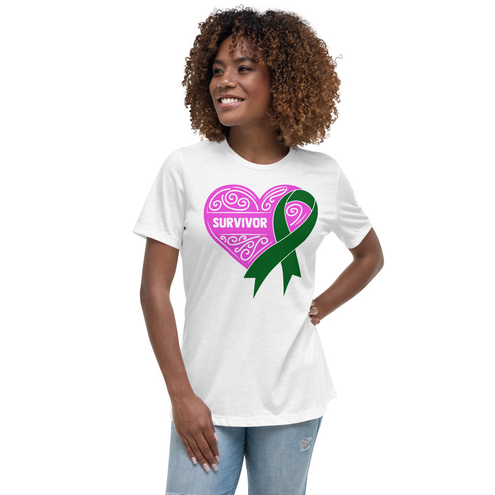 Survivor Pink Liver Cancer -- Womens Relaxed T Shirt