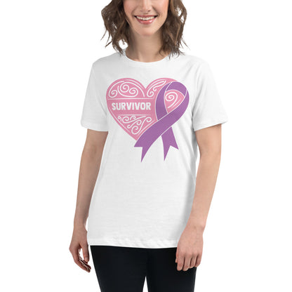 Survivor Soft Pink Pancreatic Cancer -- Womens Relaxed T Shirt