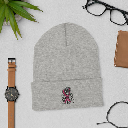 Breast Cancer Tiki - Cuffed Beanie