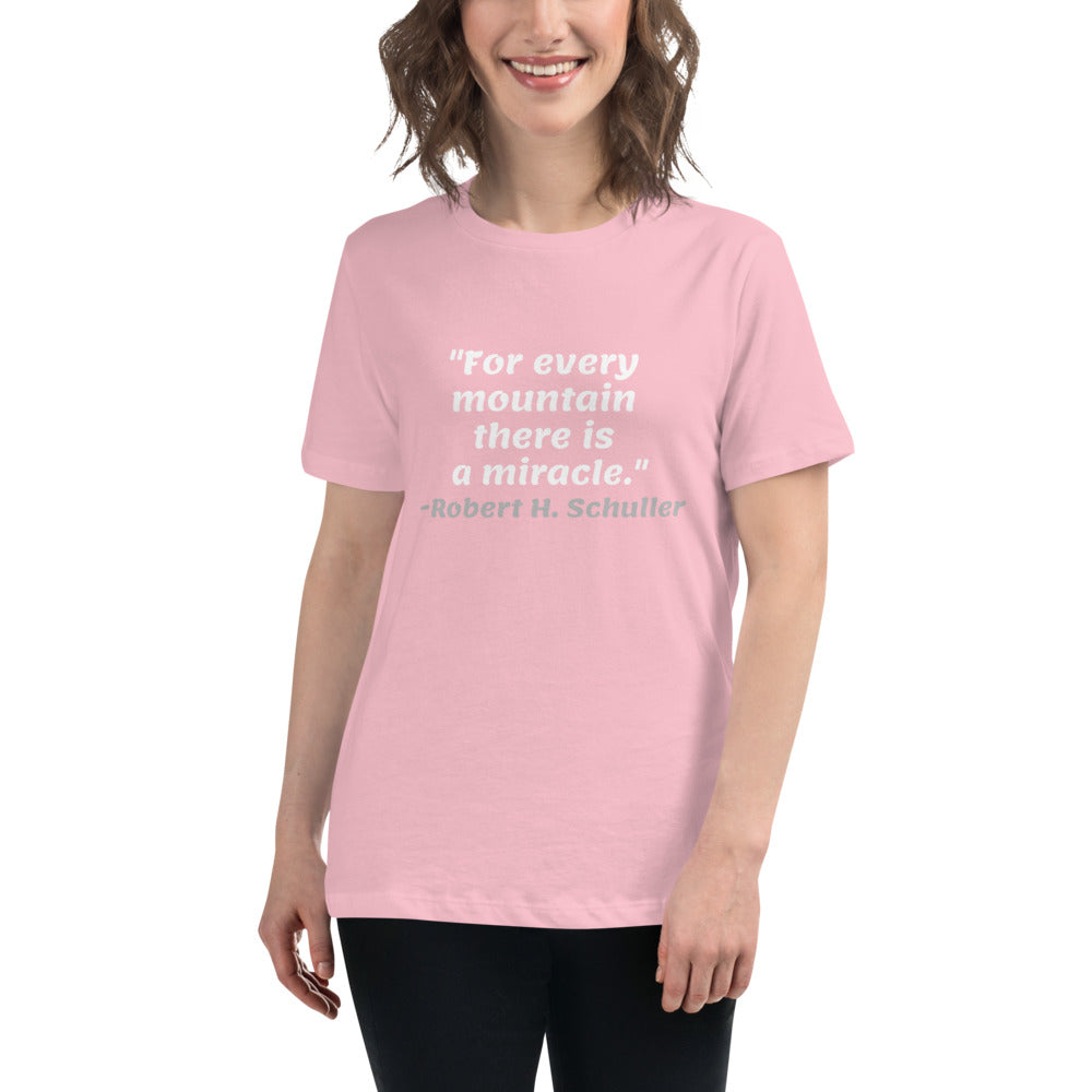 White For Every Mountain -- Womens Relaxed T Shirt