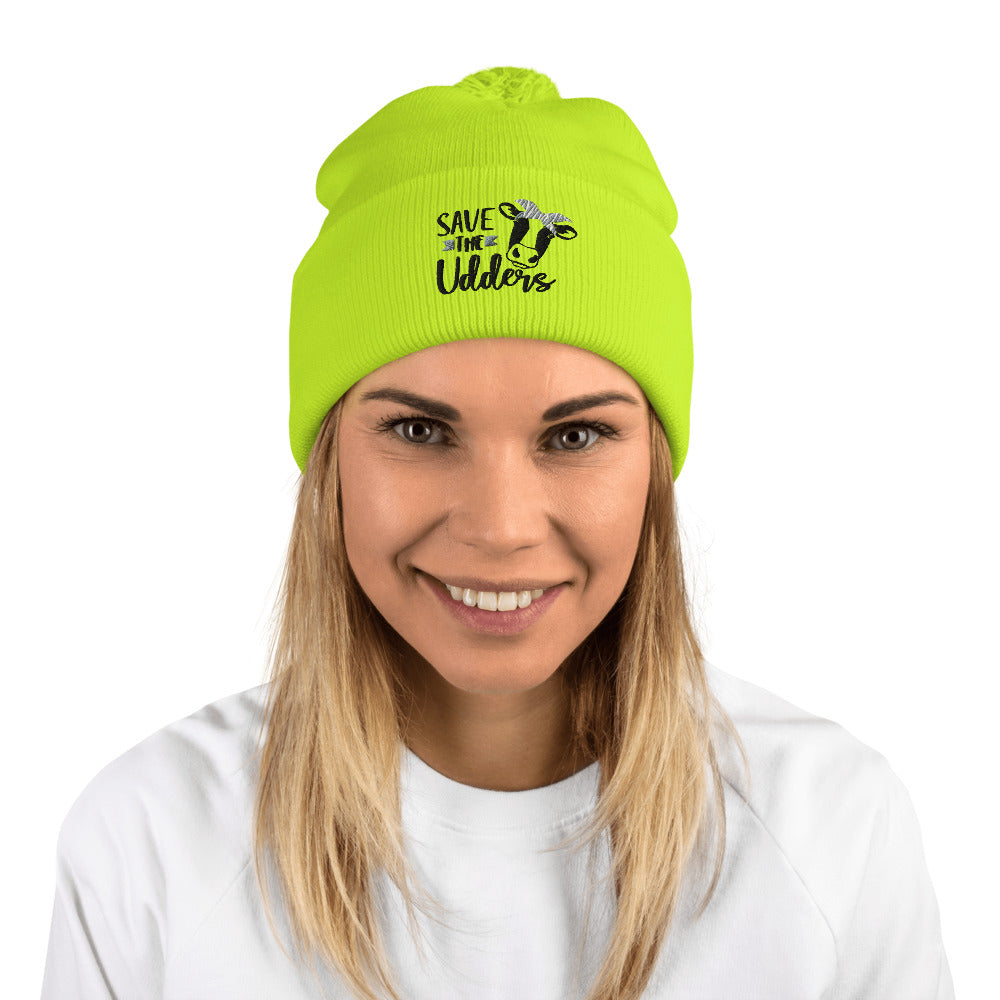 Save the Udders - Pom-Pom Beanie
