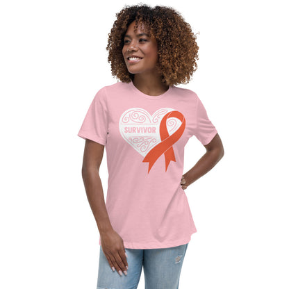 Survivor White Kidney Cancer -- Womens Relaxed T Shirt