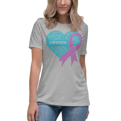 Survivor Teal Pancreatic Cancer -- Womens Relaxed T Shirt