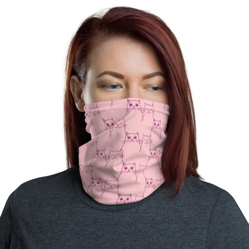 Happy Cat Surprised Cat - Neck Gaiter