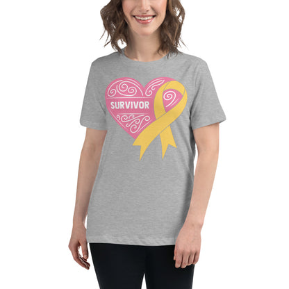 Survivor Pink Childhood Cancer -- Womens Relaxed T Shirt