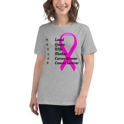 Who I am Cancer -  Womens Relaxed T Shirt