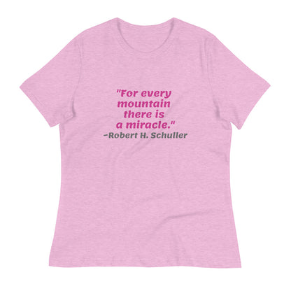 Pink For Every Mountain -- Womens Relaxed T Shirt