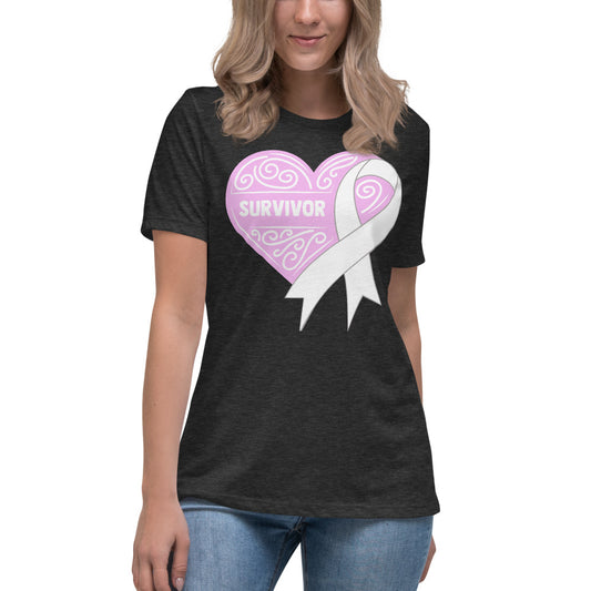 Survivor Pink Lung Cancer -- Womens Relaxed T Shirt