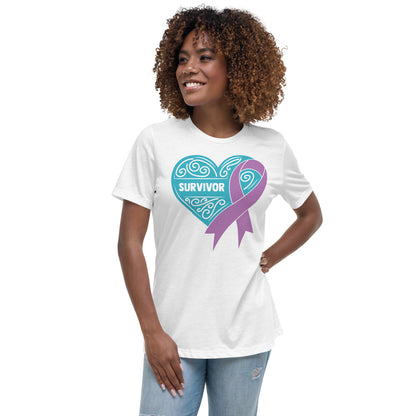 Survivor Teal Pancreatic Cancer -- Womens Relaxed T Shirt