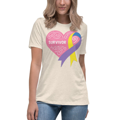 Survivor Pink Bladder Cancer -- Womens Relaxed T Shirt