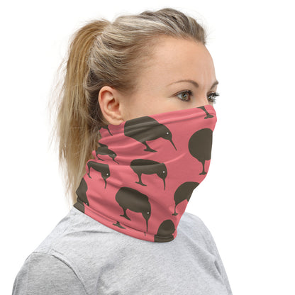 NZ Kiwi brown Pink - Neck Gaiter