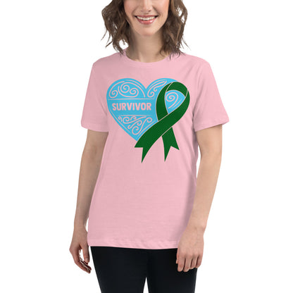 Survivor Blue Liver Cancer -- Womens Relaxed T Shirt