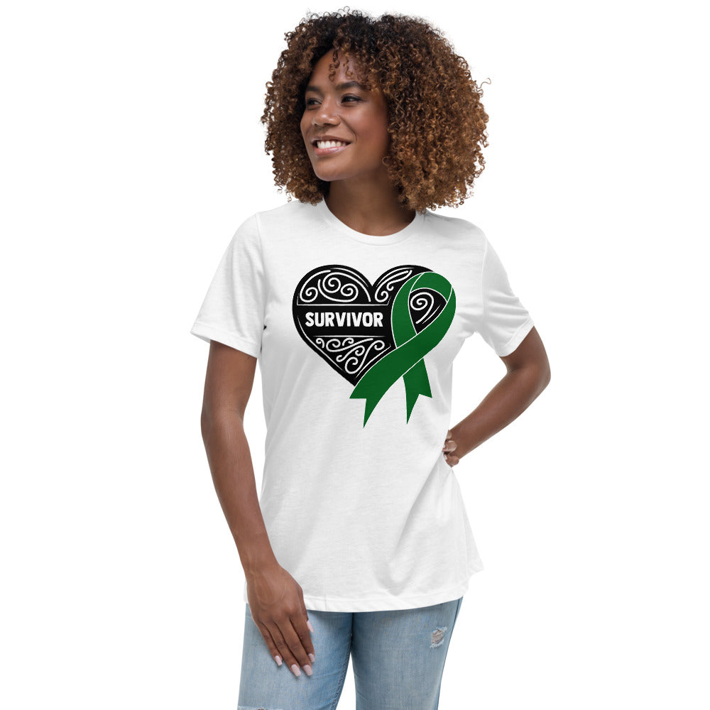 Survivor Black Liver Cancer -- Womens Relaxed T Shirt