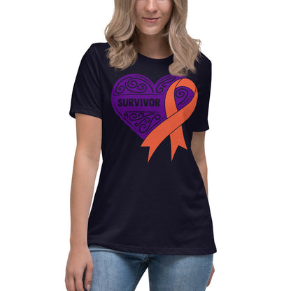 Survivor Purple Kidney Cancer -- Womens Relaxed T Shirt