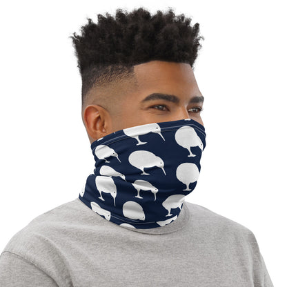 NZ Kiwi white Navy - Neck Gaiter