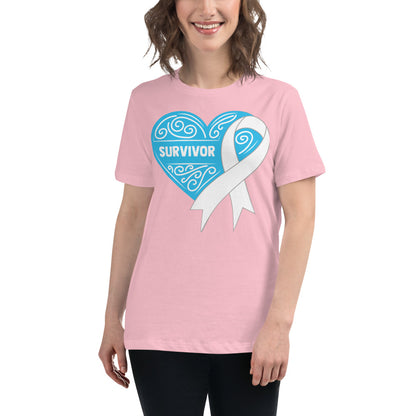 Survivor Blue Lung Cancer -- Womens Relaxed T Shirt