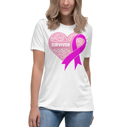 Survivor Soft Pink Breast Cancer -- Womens Relaxed T Shirt