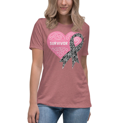 Survivor Pink Carcanoid Cancer -- Womens Relaxed T Shirt